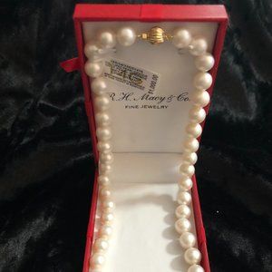 Cultured Pearl (9.5 - 10.5 mm) 14K Necklace